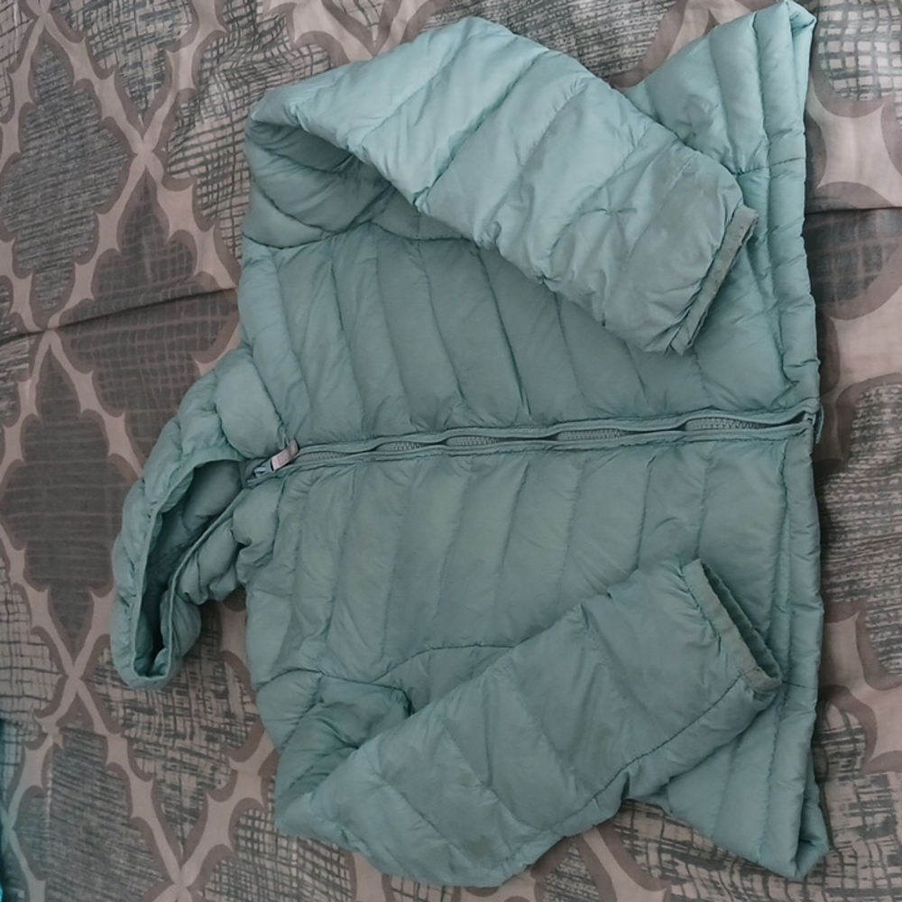 Girls Puffer Jacket Aqua